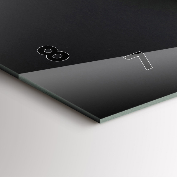 Glass wall clock rectangular A cup of coffee