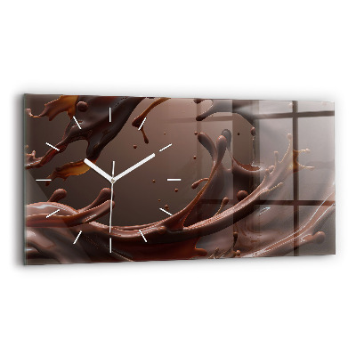 Glass wall clock rectangular Cocoa