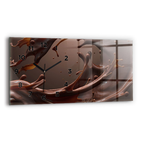 Glass wall clock rectangular Cocoa