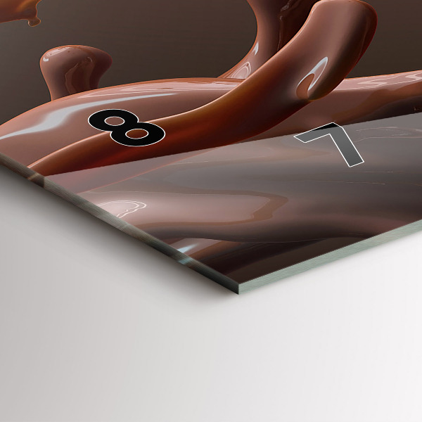 Glass wall clock rectangular Cocoa