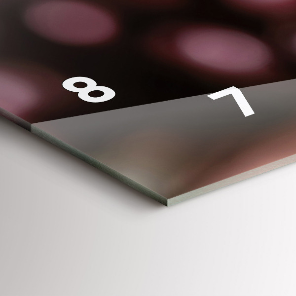 Glass wall clock rectangular A glass of red wine