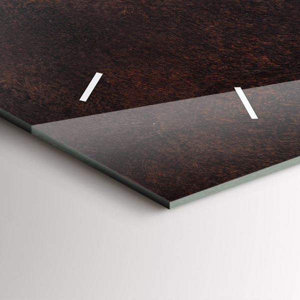 Glass wall clock rectangular A cup of coffee