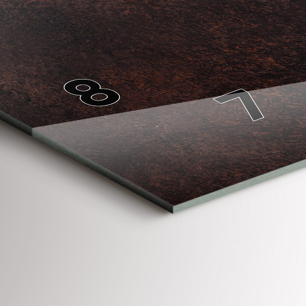 Glass wall clock rectangular A cup of coffee