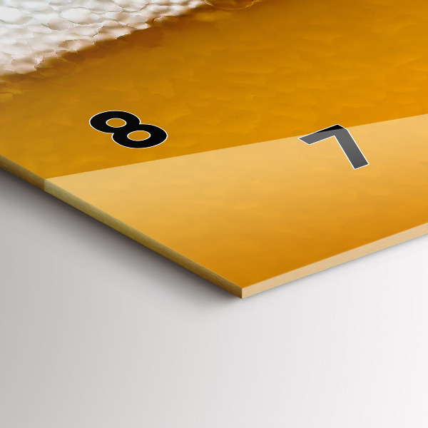 Glass wall clock rectangular Close-up of beer