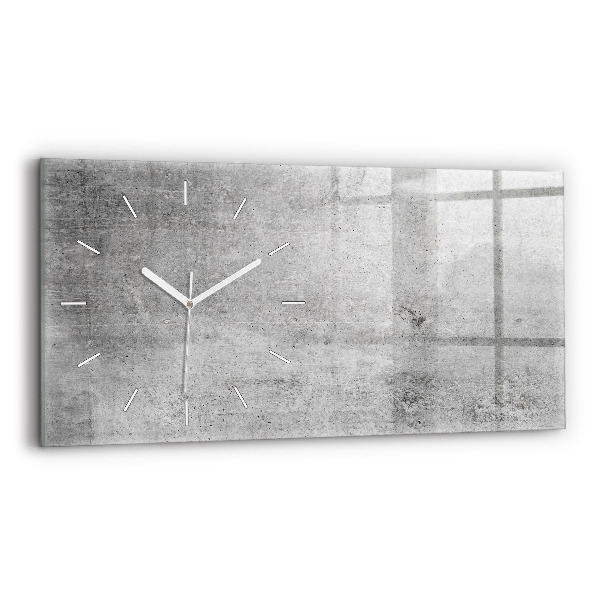 Glass wall clock rectangular Raw wall