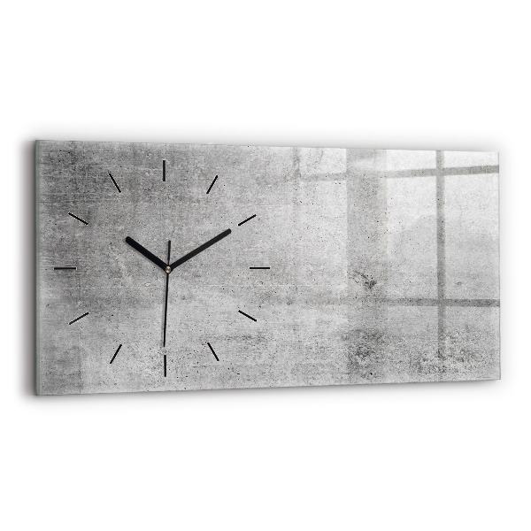 Glass wall clock rectangular Raw wall