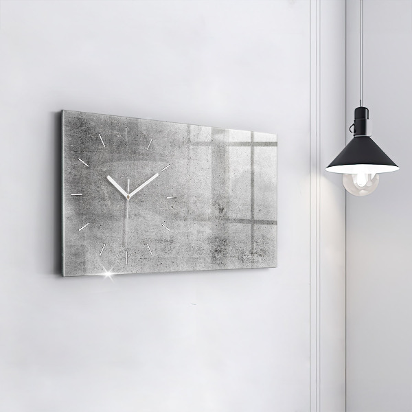 Glass wall clock rectangular Raw wall