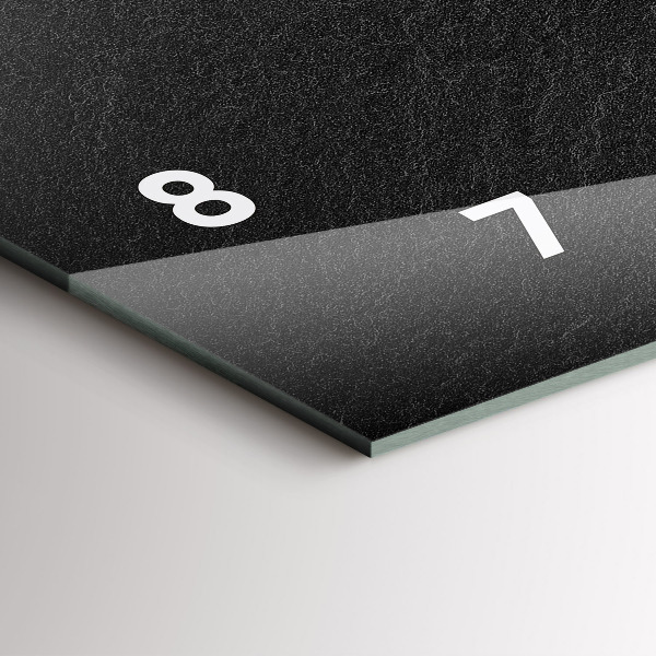 Glass wall clock rectangular Dark rock