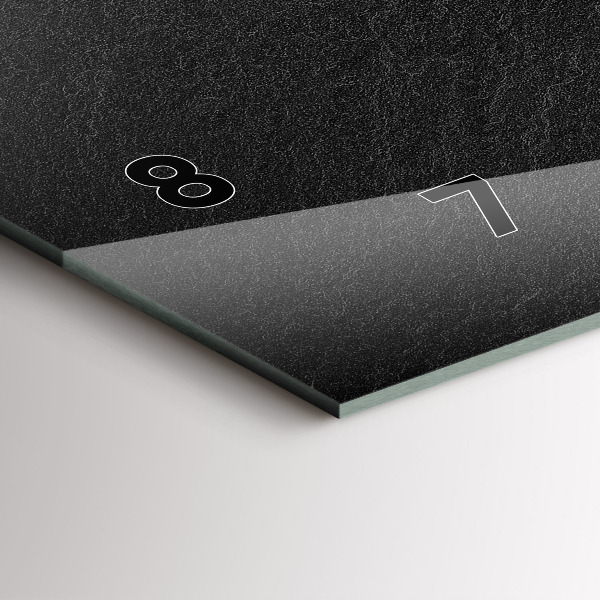 Glass wall clock rectangular Dark rock