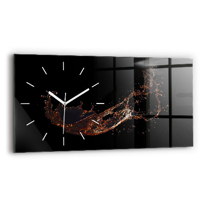 Glass wall clock rectangular Spilled drink