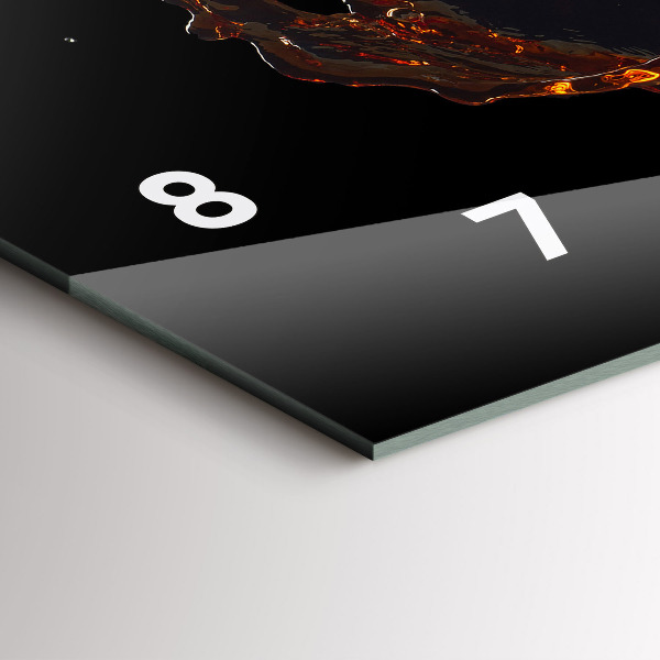 Glass wall clock rectangular Spilled drink