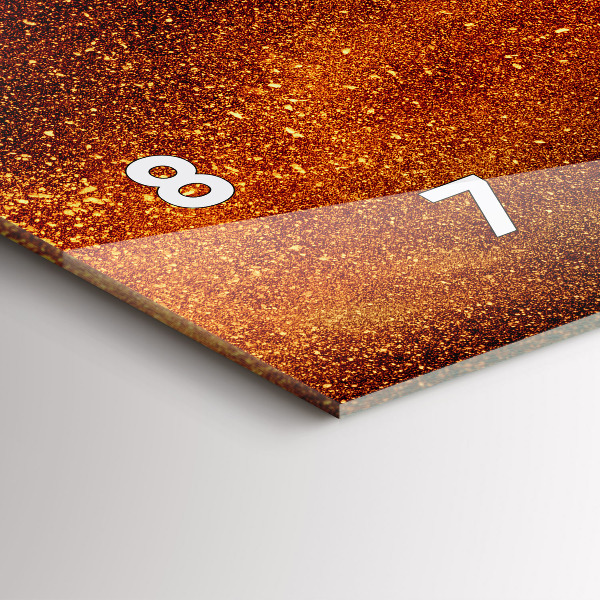 Glass wall clock rectangular Chili peppers