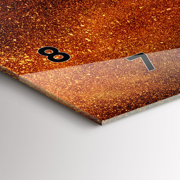 Glass wall clock rectangular Chili peppers