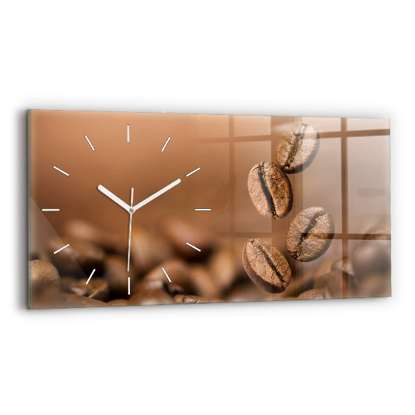 Glass wall clock rectangular Abstract colors