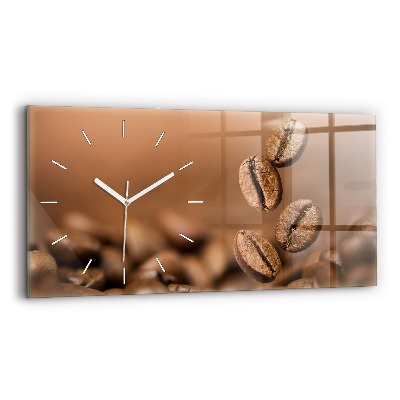 Glass wall clock rectangular Abstract colors