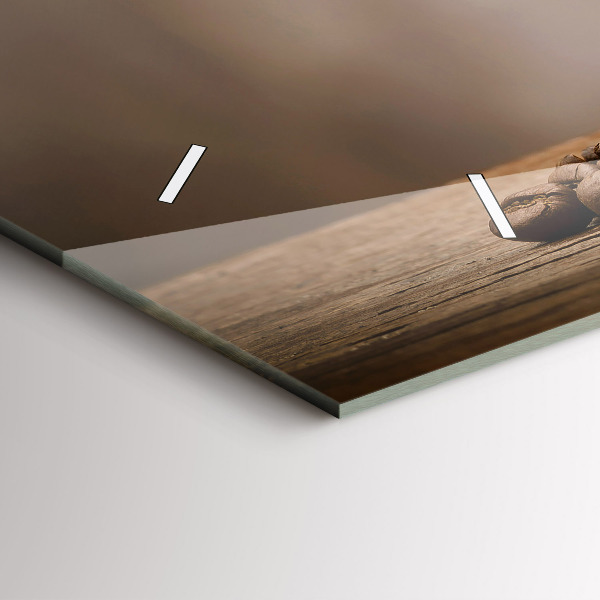 Glass wall clock rectangular A cup of coffee