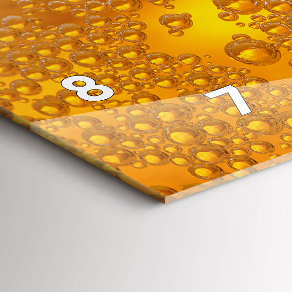 Glass wall clock rectangular Beer