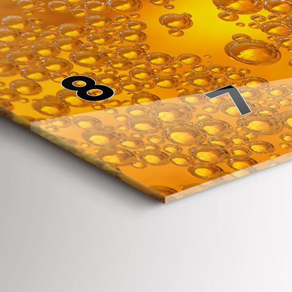 Glass wall clock rectangular Beer