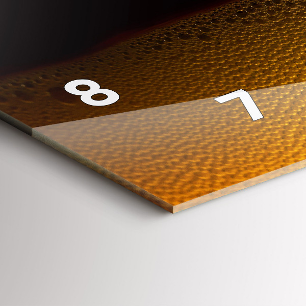 Glass wall clock rectangular Orange juice