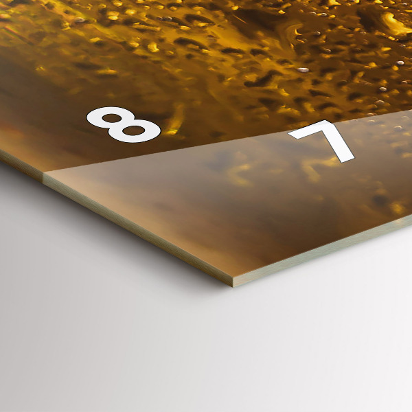 Glass wall clock rectangular A mug of beer