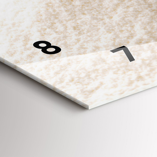 Glass wall clock rectangular Flour