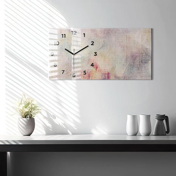 Glass wall clock rectangular Painted abstraction