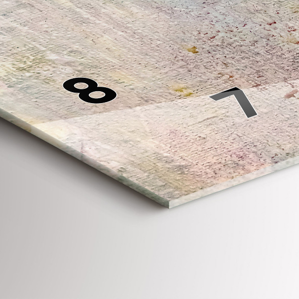 Glass wall clock rectangular Painted abstraction