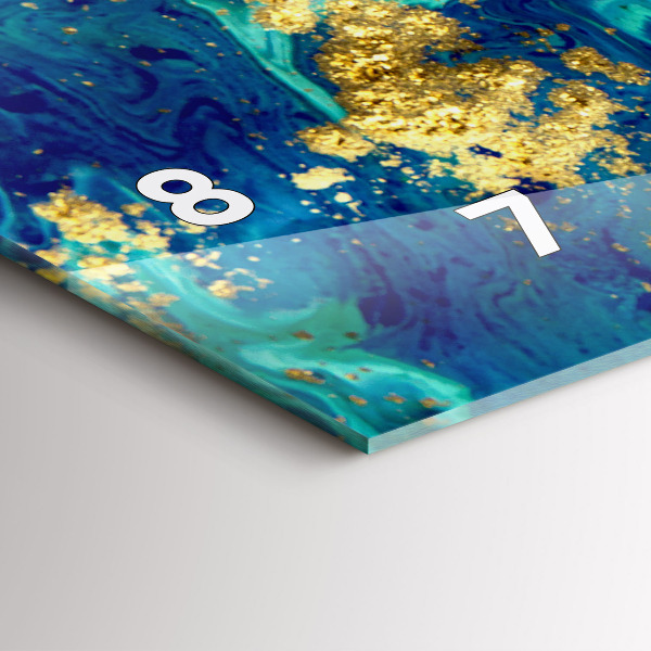 Glass wall clock rectangular Modern abstraction