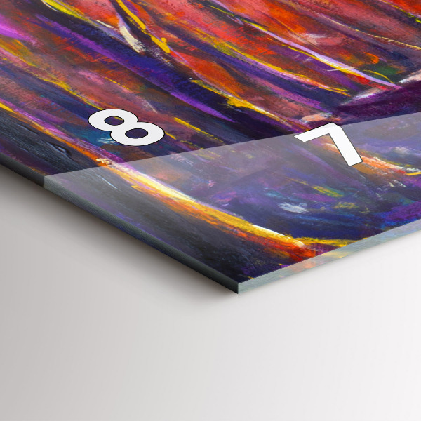 Glass wall clock rectangular Couple in the forest