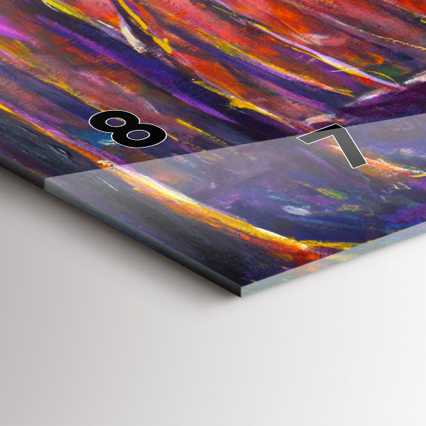 Glass wall clock rectangular Couple in the forest