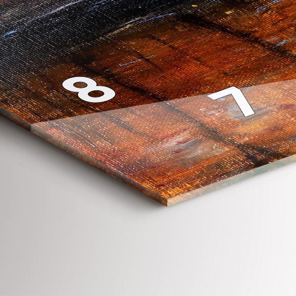 Glass wall clock rectangular Artistic art