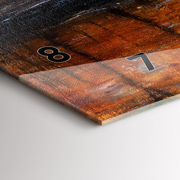 Glass wall clock rectangular Artistic art