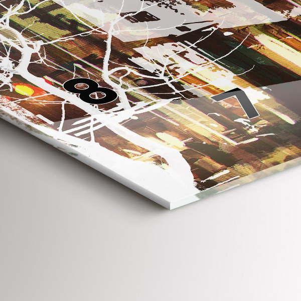 Glass wall clock rectangular New York City
