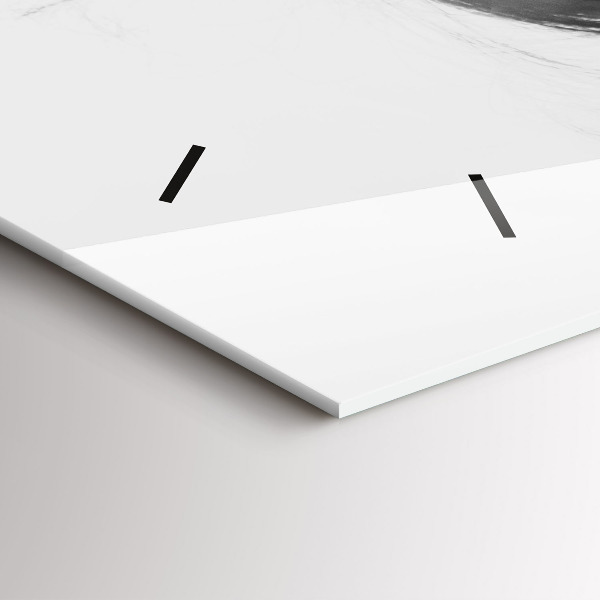 Glass wall clock rectangular Human Thought Sensitivity