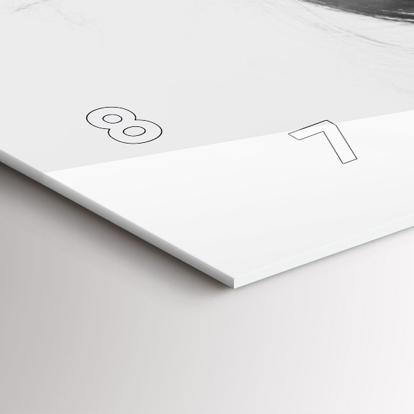 Glass wall clock rectangular Human Thought Sensitivity