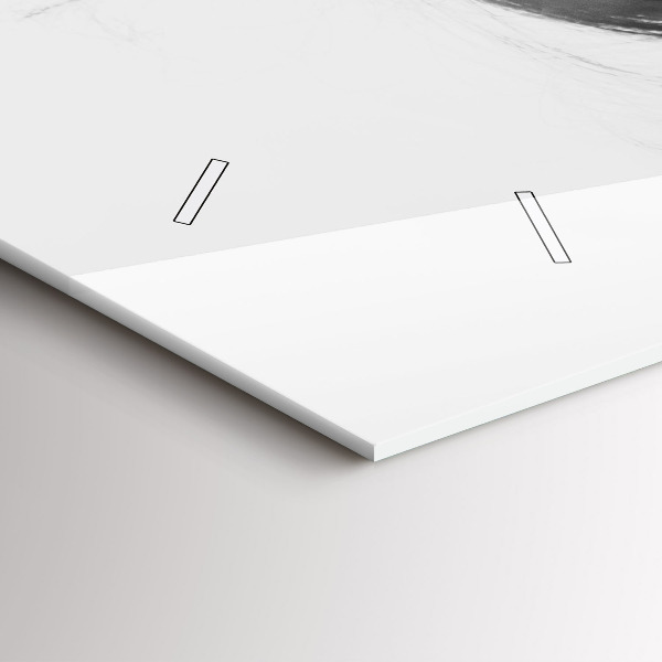 Glass wall clock rectangular Human Thought Sensitivity