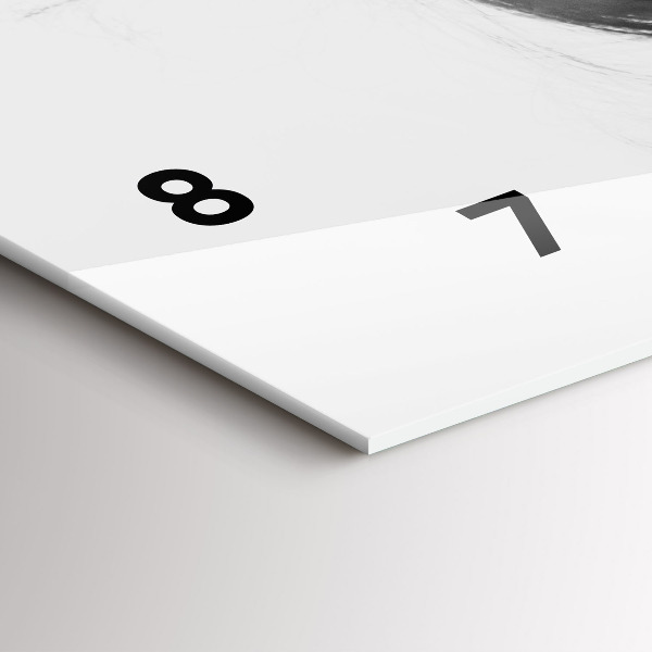 Glass wall clock rectangular Human Thought Sensitivity