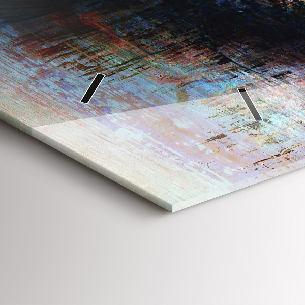 Glass wall clock rectangular Street Art Eye