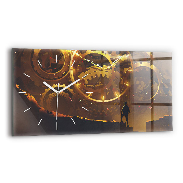 Glass wall clock rectangular Time – Mechanism