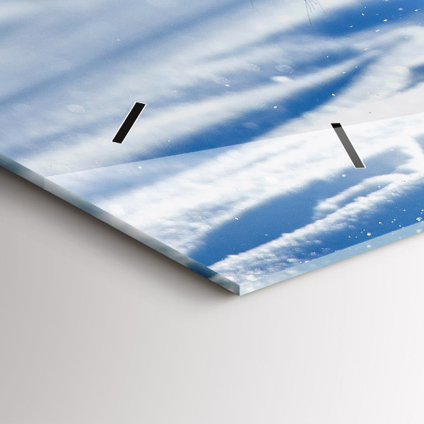 Glass wall clock rectangular A Brave Step Forward