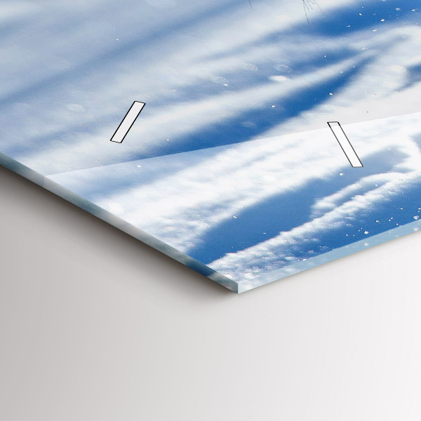 Glass wall clock rectangular A Brave Step Forward