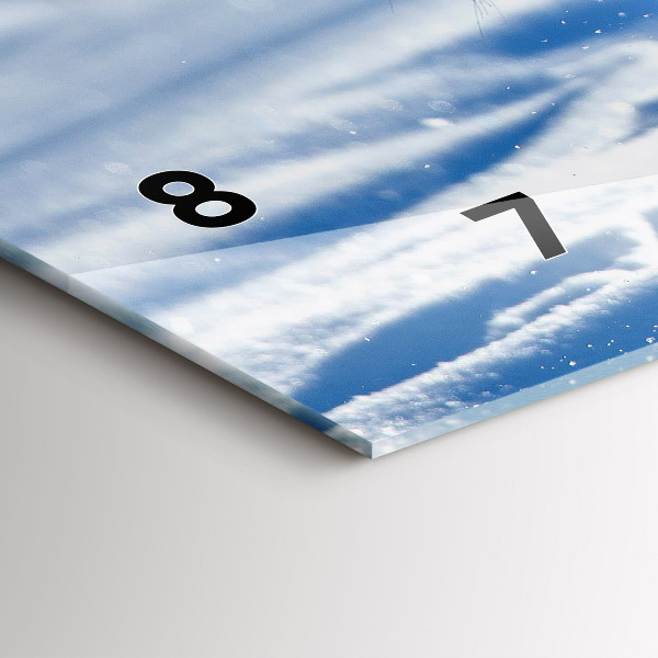 Glass wall clock rectangular A Brave Step Forward