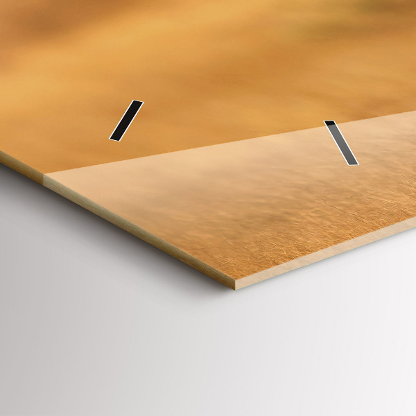 Glass wall clock rectangular Hunting Tiger