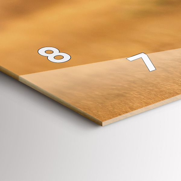 Glass wall clock rectangular Hunting Tiger