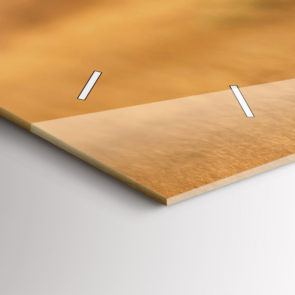 Glass wall clock rectangular Hunting Tiger