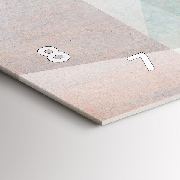 Glass wall clock rectangular Triangles Abstract Texture