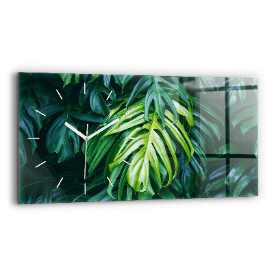 Glass wall clock rectangular The Tropical Side of Nature