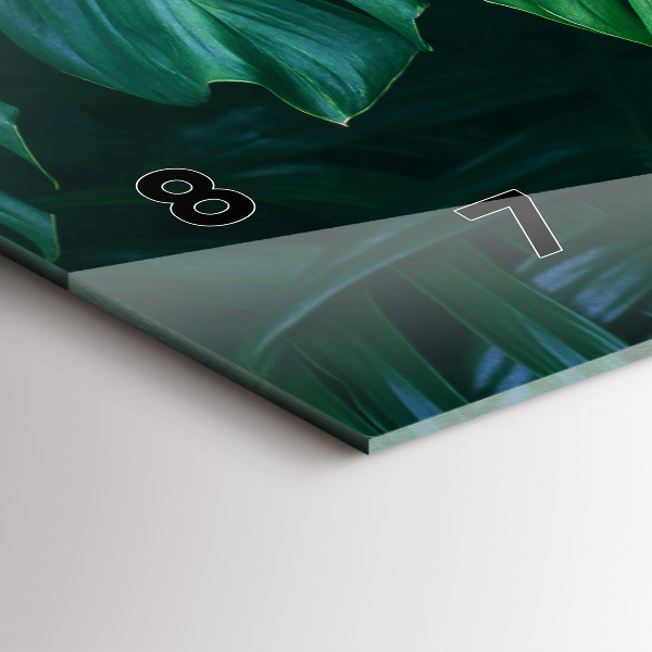 Glass wall clock rectangular The Tropical Side of Nature
