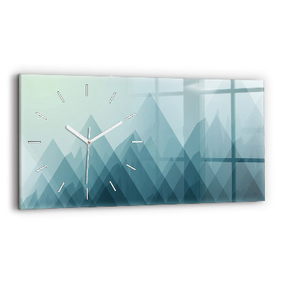 Glass wall clock rectangular Geometric figures