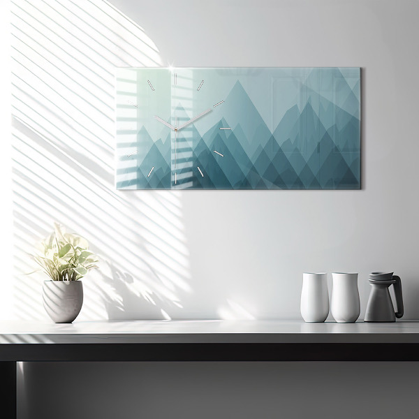 Glass wall clock rectangular Geometric figures